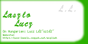 laszlo lucz business card